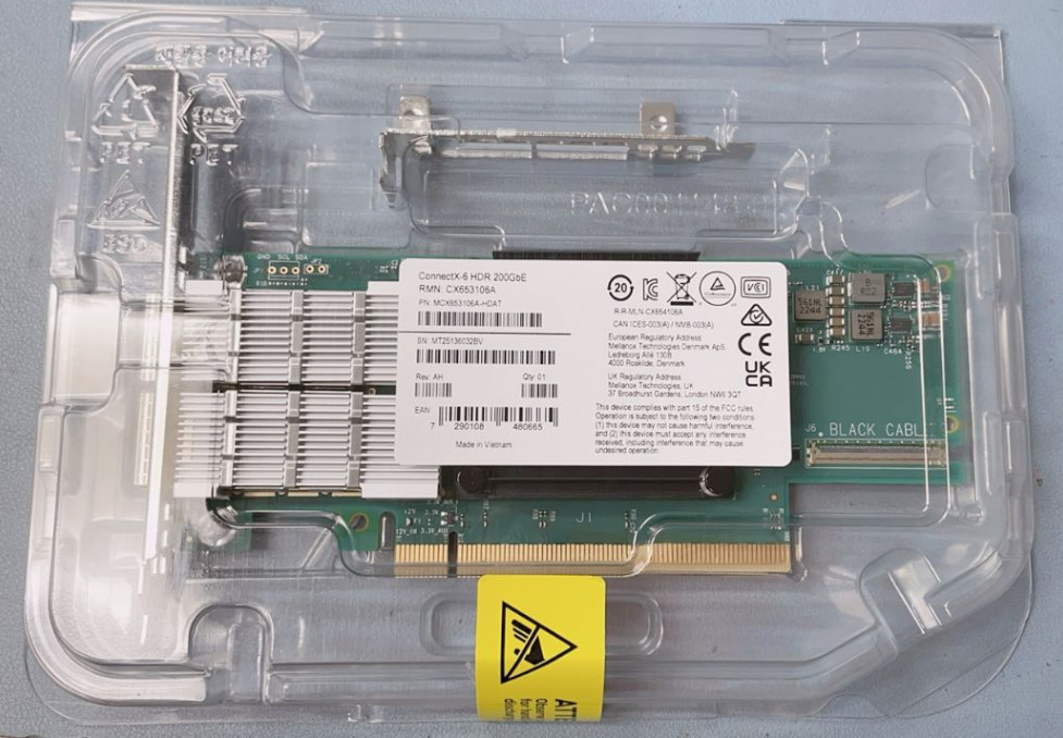 Brand New  MCX653106A-HDAT MELLANOX ConnectX-6 VPI Adapter Card HDR/200GbE