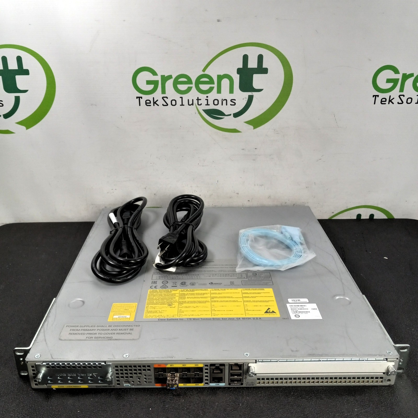 Cisco ASR1001-X Aggregation Services Router w Power Cords 2x PSUs