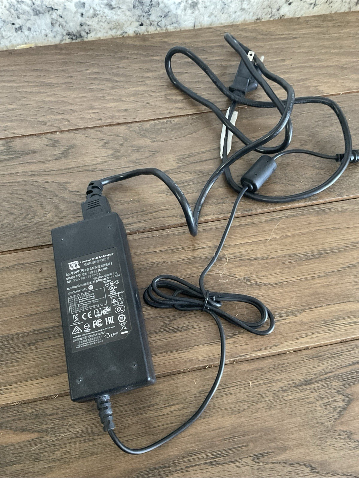 Genuine CWT AC Adapter 2AAL090R 48V 1.875A Power Supply With US Power Plug