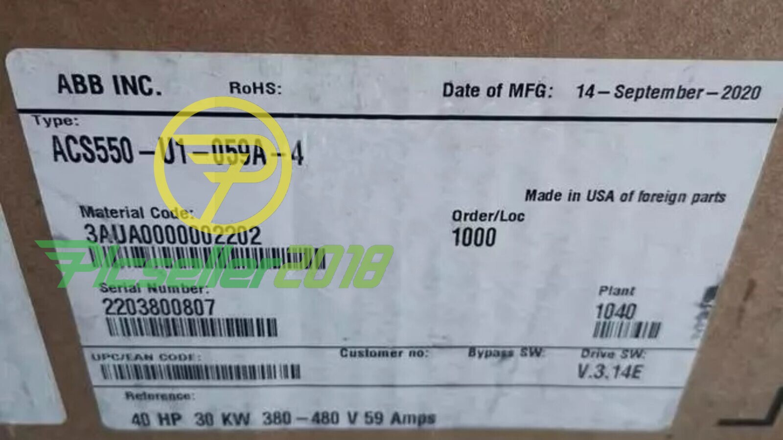 ACS550-U1-059A-4 New Sealed ABB  Frequency converter Fast Shipping FedEx or UPS