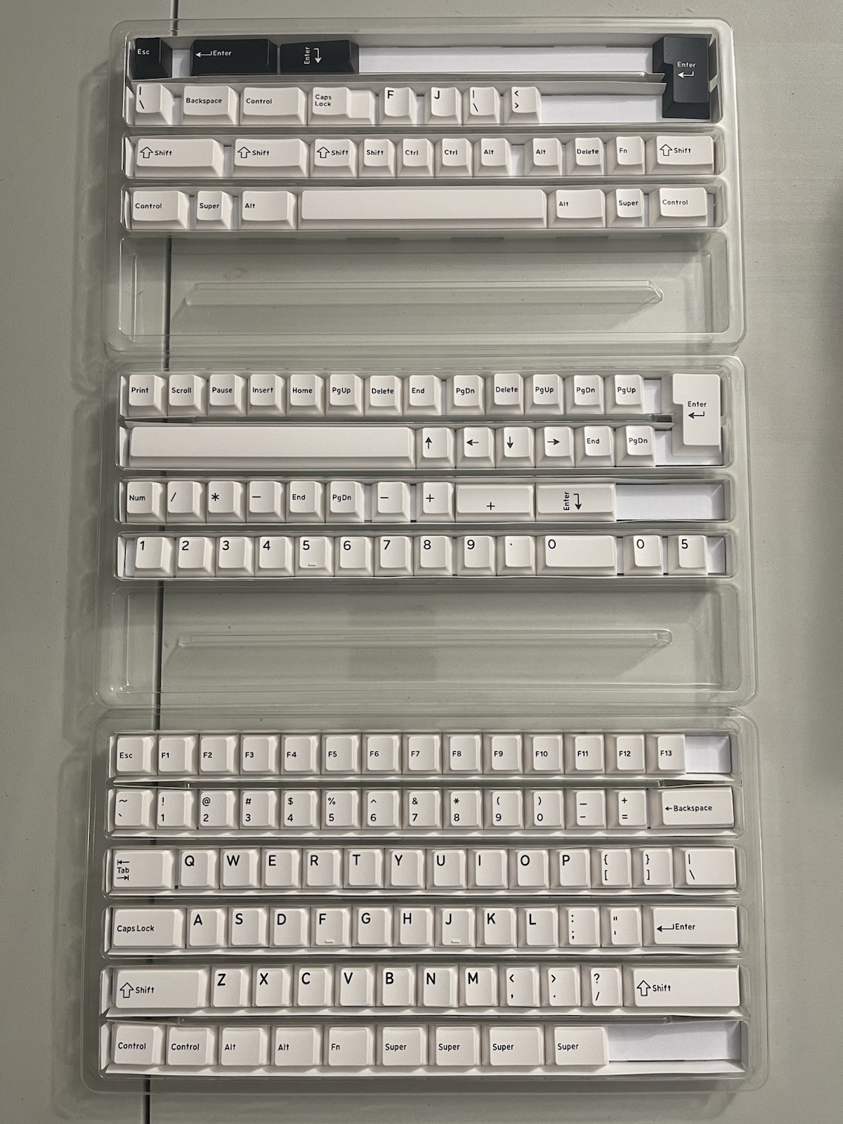Drop DCX Black-on-White Keycap Set - Base Kit