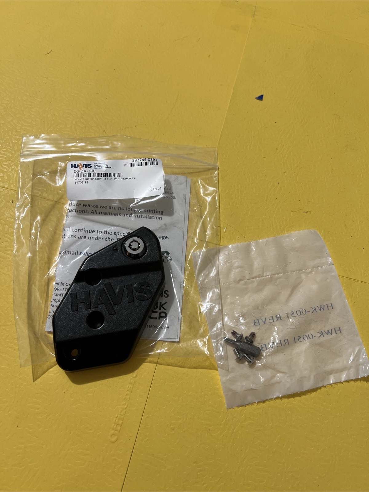 Havis DS-DA-236 LCD security Accessory Lock For A DS PAN 1100 Docking station