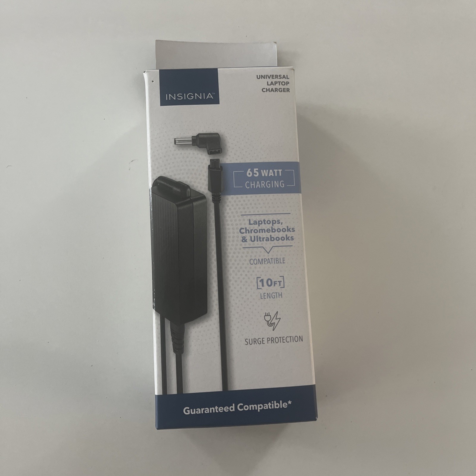 Insignia - 65W Charger for Select Laptops and Ultrabooks - 10 Foot Cord