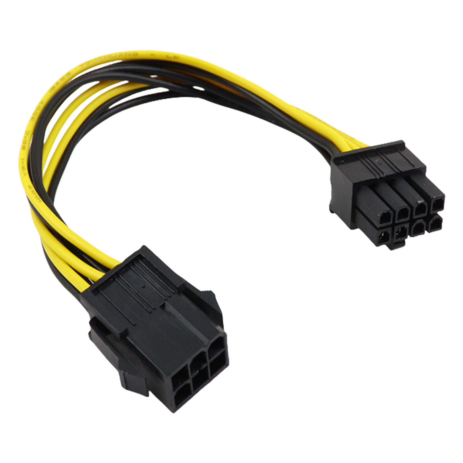 2pcs PCI-E 6 Pin To 8pin PCIE PCI Express GPU Power Adapter Splitter Cable