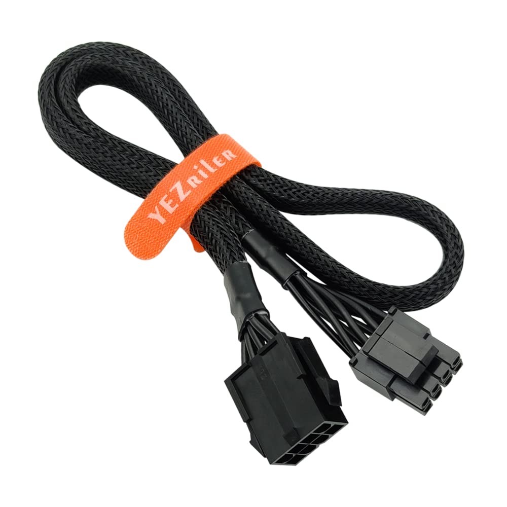 8-Pin CPU Extension Cable (2-Pack) - ATX Female to Male (4+4) Adapter Sleeved...
