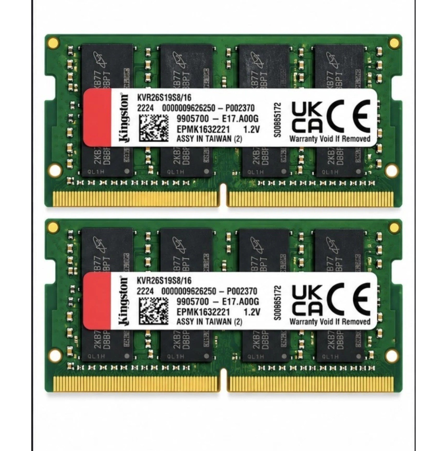 Kingston KVR32S22S8/16 ValueRAM 16GB DDR4 3200MHz Non-ECC SODIMM