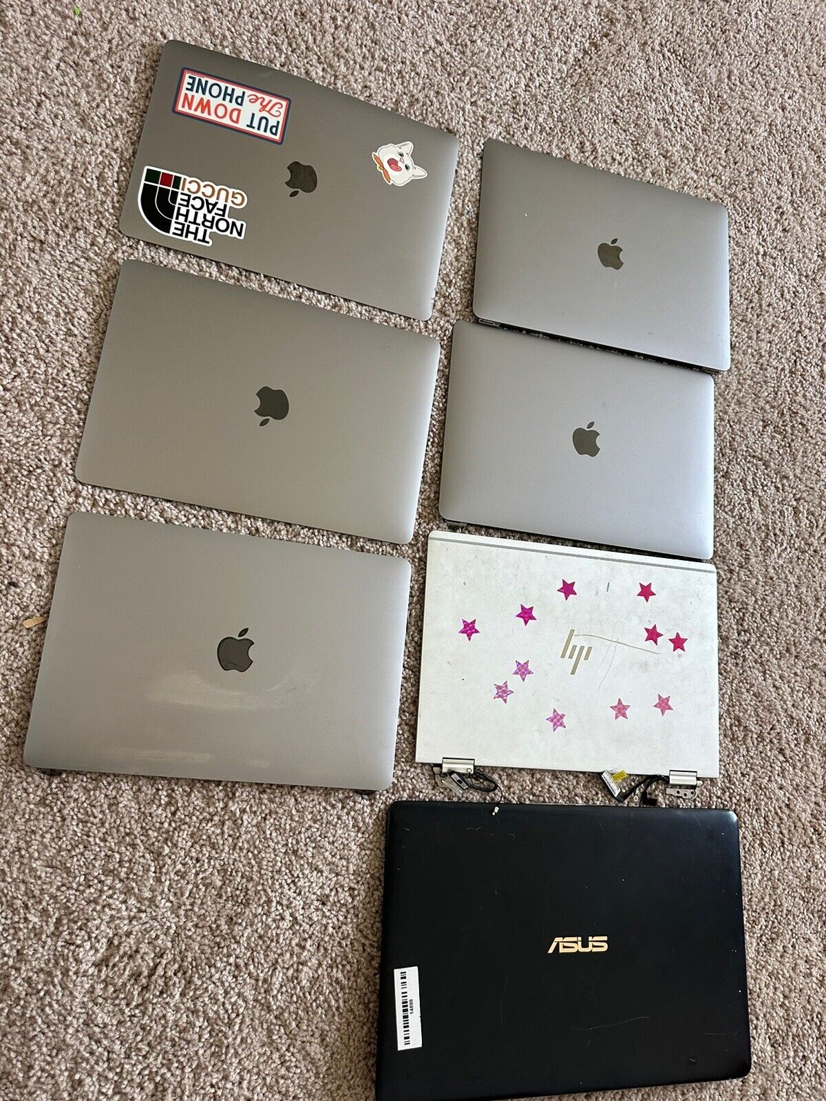 Lot Of  7 Mix Macbook Air/Pro Hp  Asus  Screen Assembly A FOR PARTS OLNY