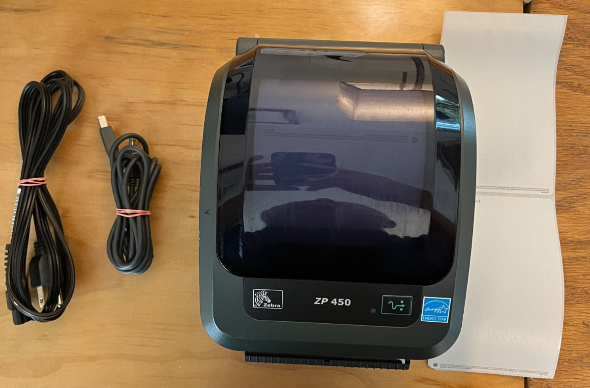 Zebra ZP450 Thermal Label Printer USB Tested Ships Same Day All Cables