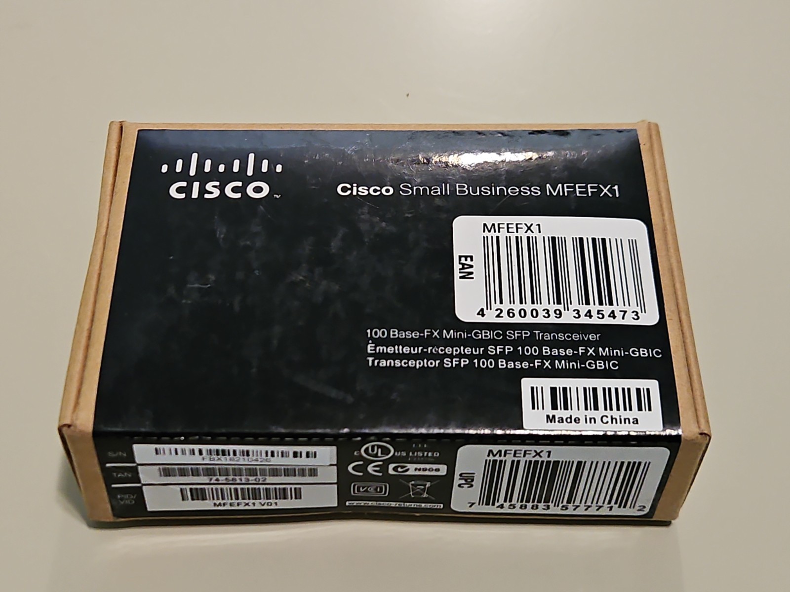 Cisco Small Business MFEFX1 100BASE-FX SFP Mini-GBIC Fiber Transceiver Duplex LC