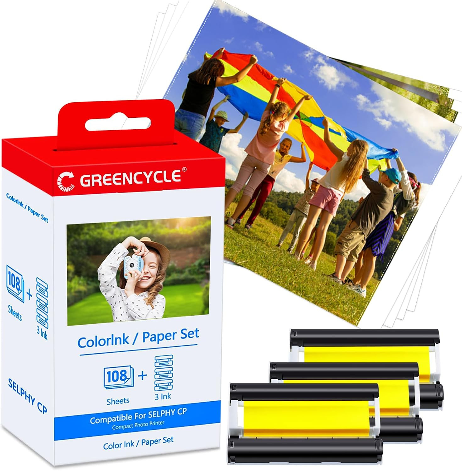 For Canon SELPHY CP1000 CP790: photo refill ink ribbon and paper pack
