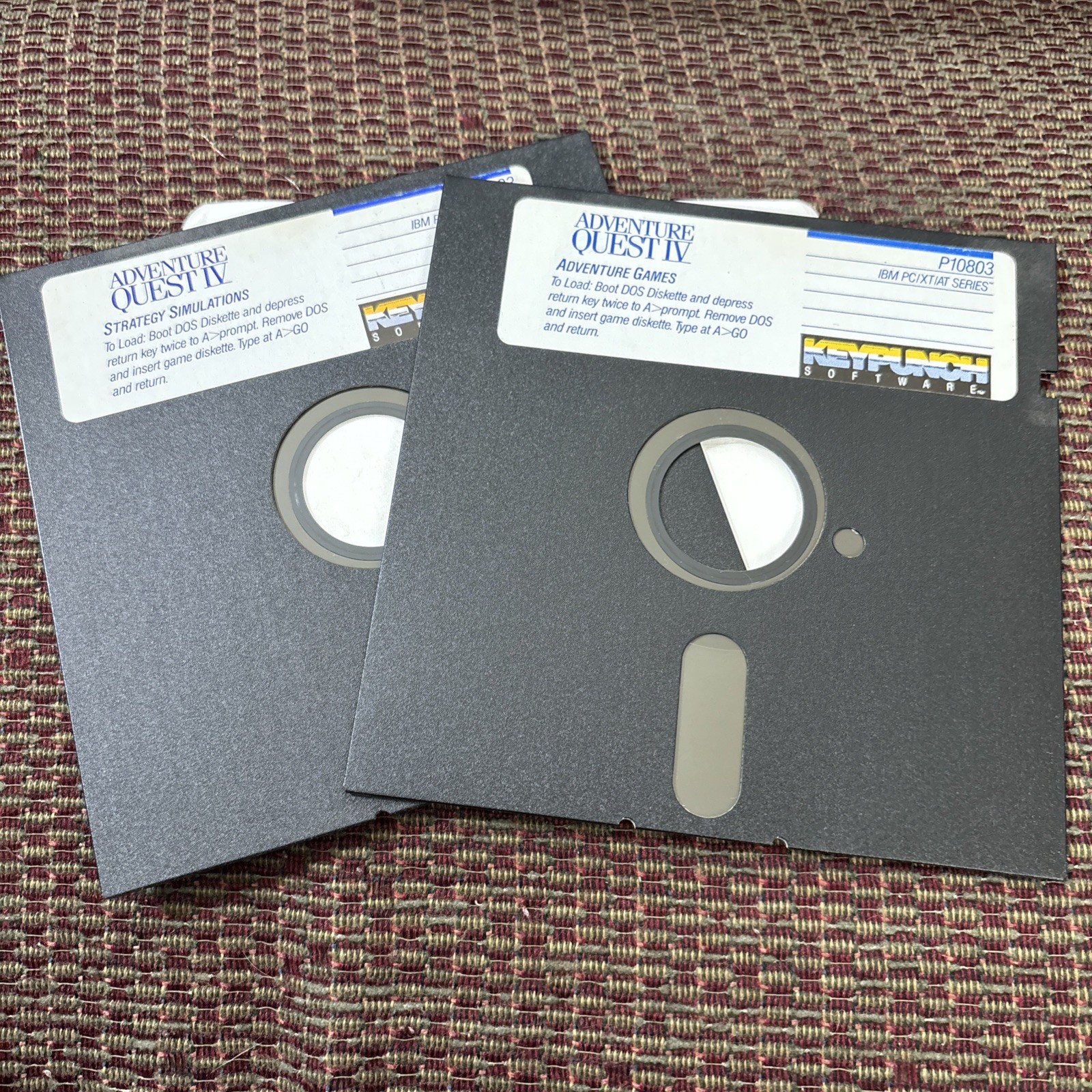 Adventure Quest IV Adventure Games Strategy Simulations for IBM 5.25 Media