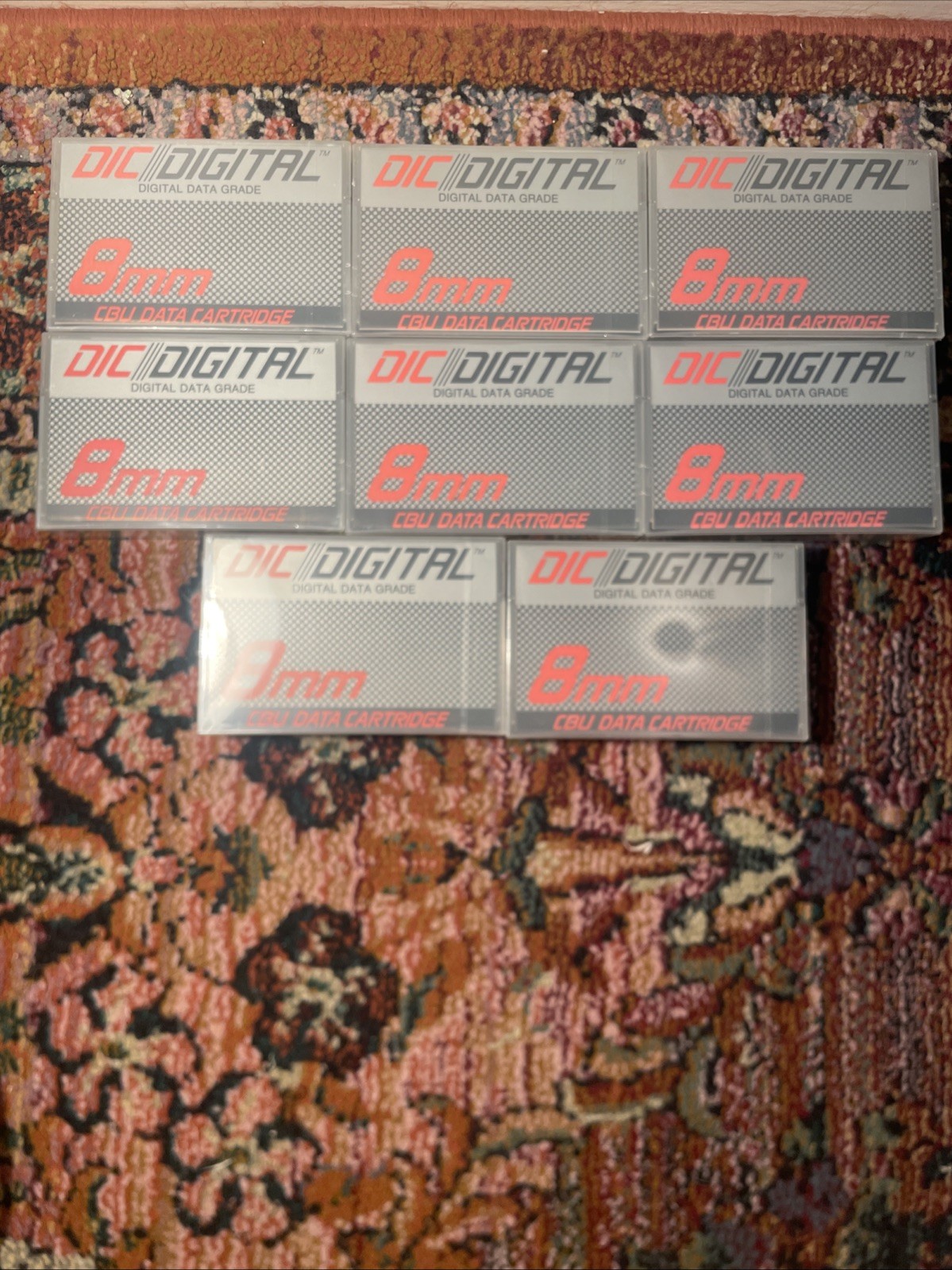 LOT OF 8 New DIC Digital 8mm Data Cartridge Tapes Blank Digital Grade Sealed