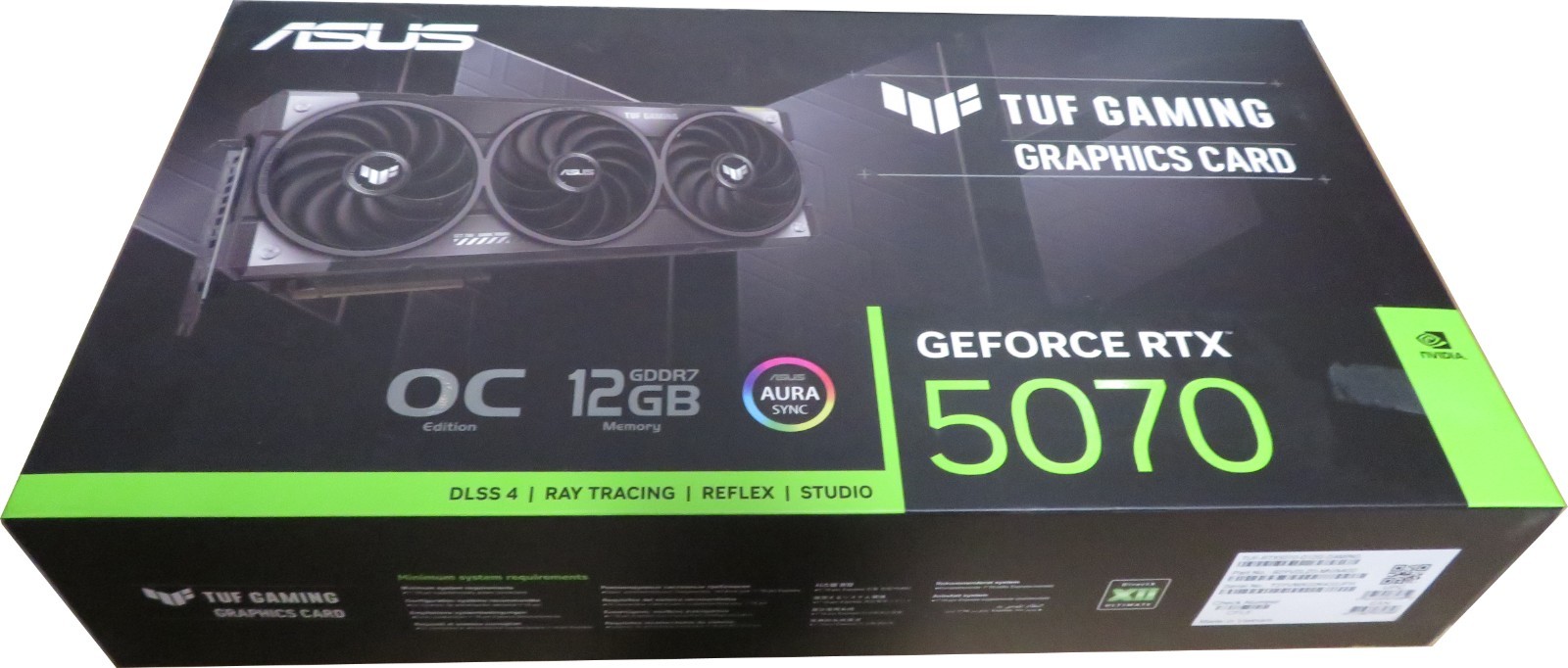 Asus TUF-RTX5070-O12G-GAM TUF Gaming GeForce RTX 5070 12GB GDDR7 OC Graphic Card