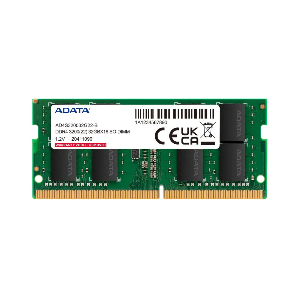 ADATA Premier 32GB Single DDR4 3200MHz CL22 PC4-25600 260-Pin SODIMM Memory RAM