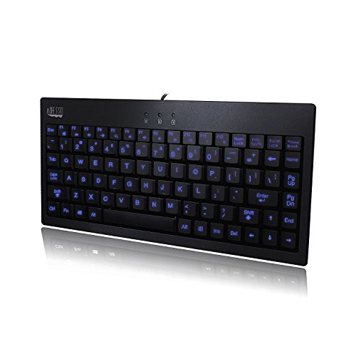 Adesso AKB110EB Mini Keyboard 3-Color Illuminated USB White/Black