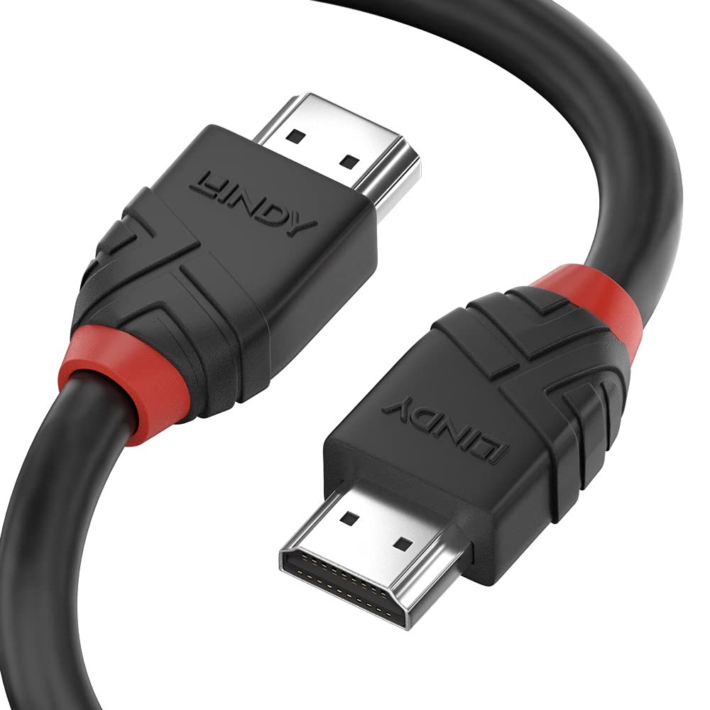 Lindy 36473 3m High Speed HDMI Cable, Black Line, with Ethernet, 4k@60Hz HDMI 2.