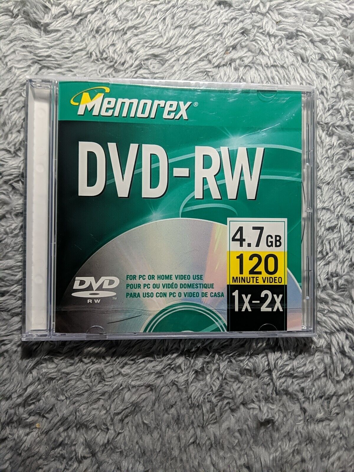 (1)Memorex DVD-RW 4.7GB / 120 minute BRAND NEW SEALED
