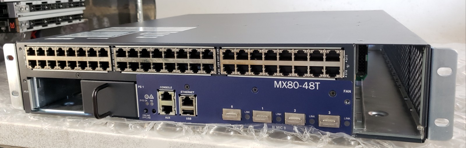 Juniper CHAS-MX80-48T-S-A 48-Port Gigabit Edge Router NO PSU & FAN *UNIT ONLY*