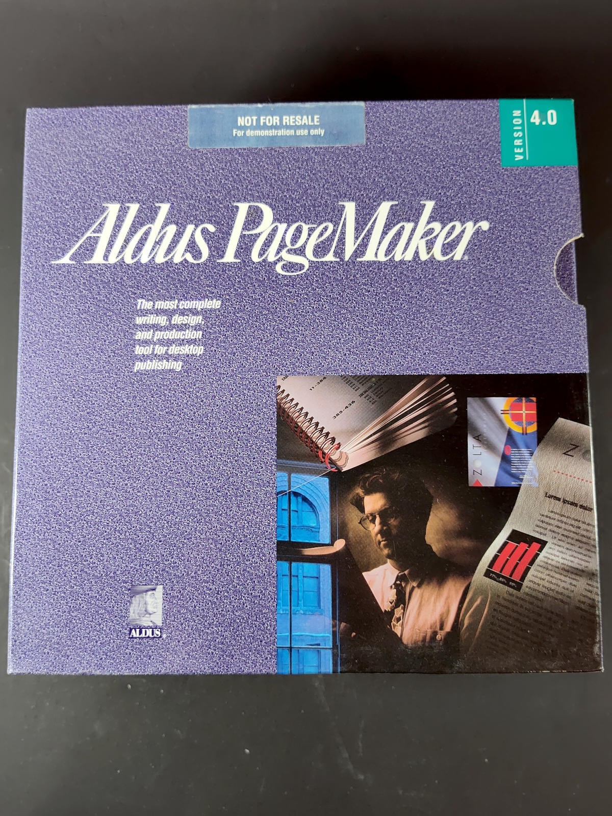 Aldus Pagemaker Version 4.0 Eval Desktop Publishing Software Set for Macintosh