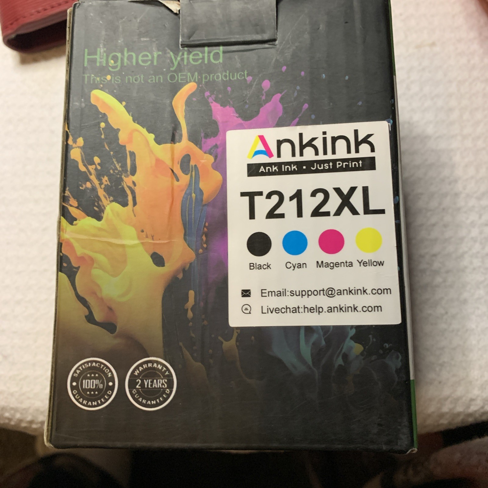 Ankink T212XL Higher Yield Toner Cartridges Color Cyan Magenta Yellow Warranty