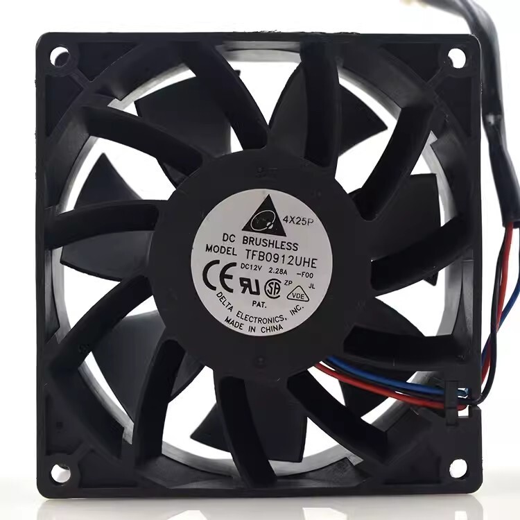 Delta TFB0912UHE 9238 12V 2.28A 9CM 3-Wire Cooling Fan