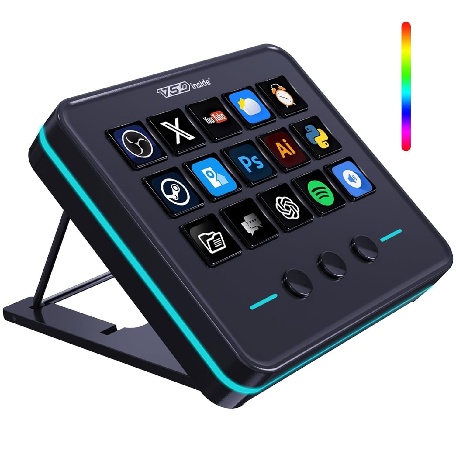 VSD M18 Macro Pad Programmable Keypad, Stream Controller Streaming Deck, Customi
