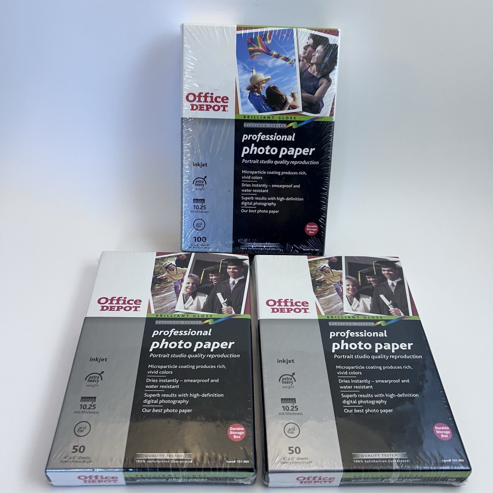 Office Depot Professional Photo Paper 4” x 6” Brilliant Gloss 200 Sheets Lot