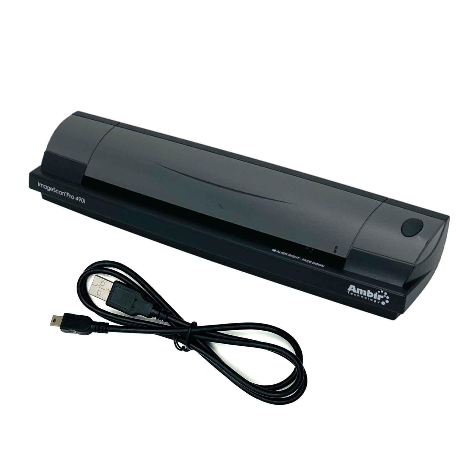 Ambir ImageScan Pro 490i Portable ID Card Scanner DS490 w/USB Cable
