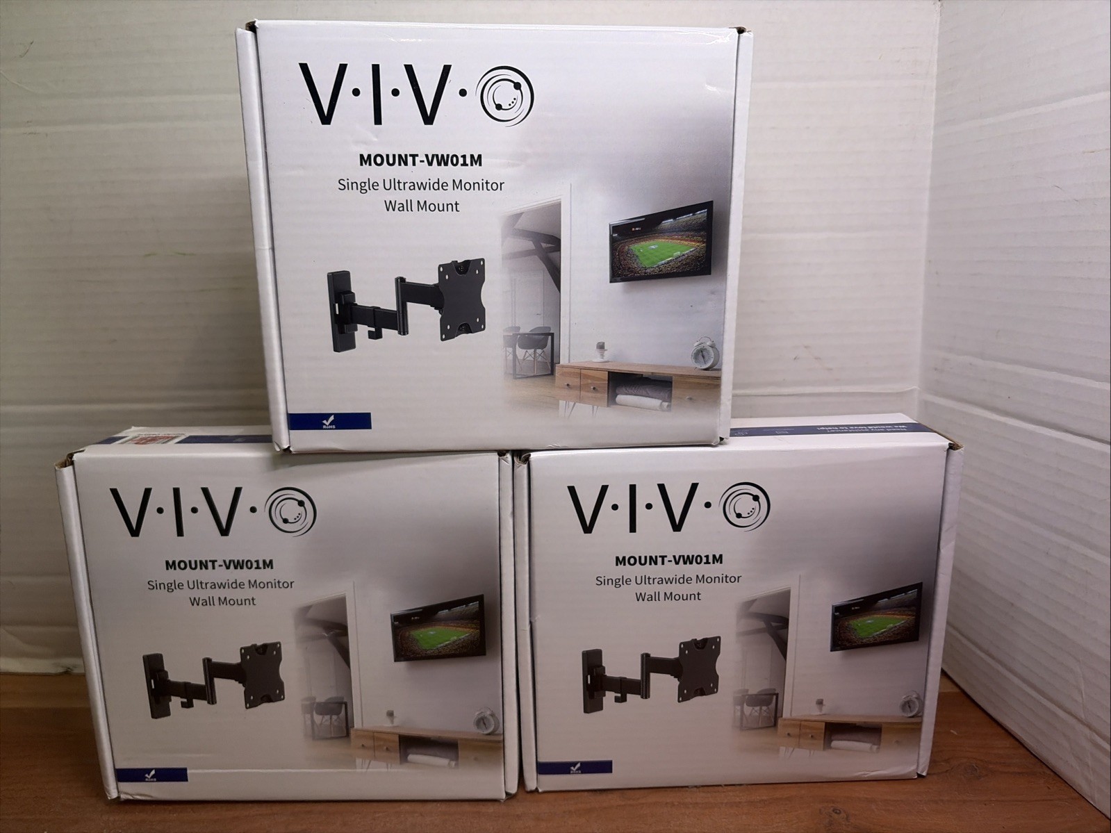3-Vivo MOUNT-VW01M  Single Monitor Wall Mount