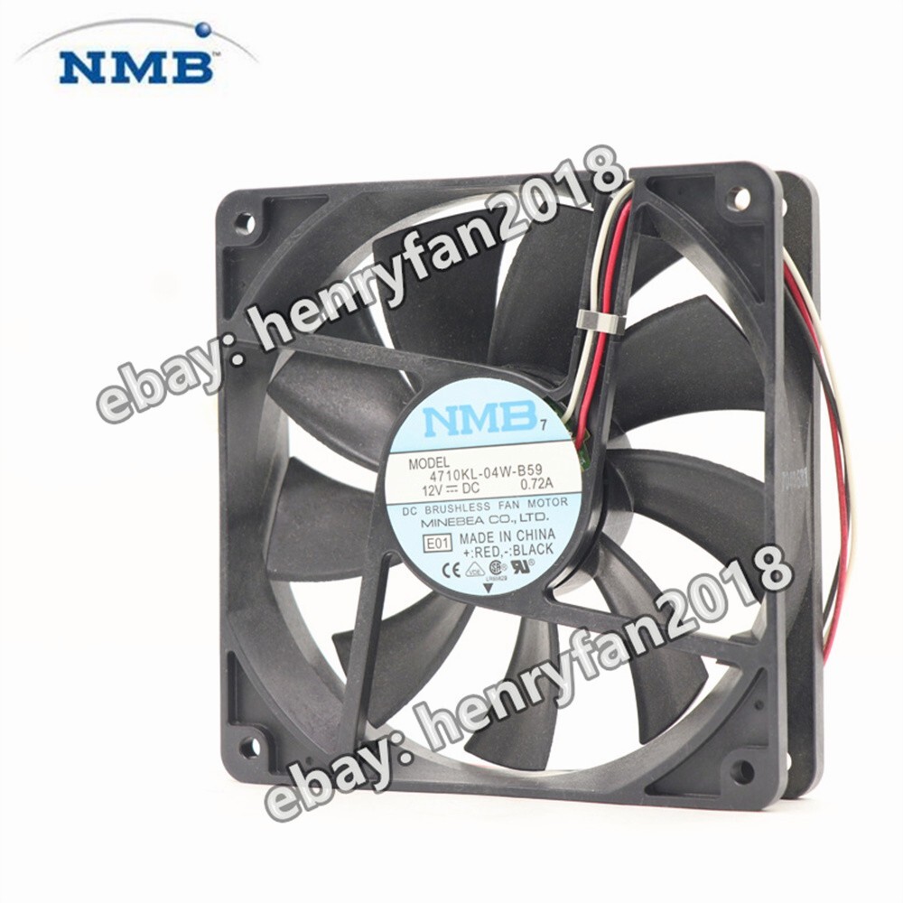 For NMB-MAT 4710KL-04W-B59 DC 12V 0.72A 120*120*25mm Cabinet cooling fan 3pin