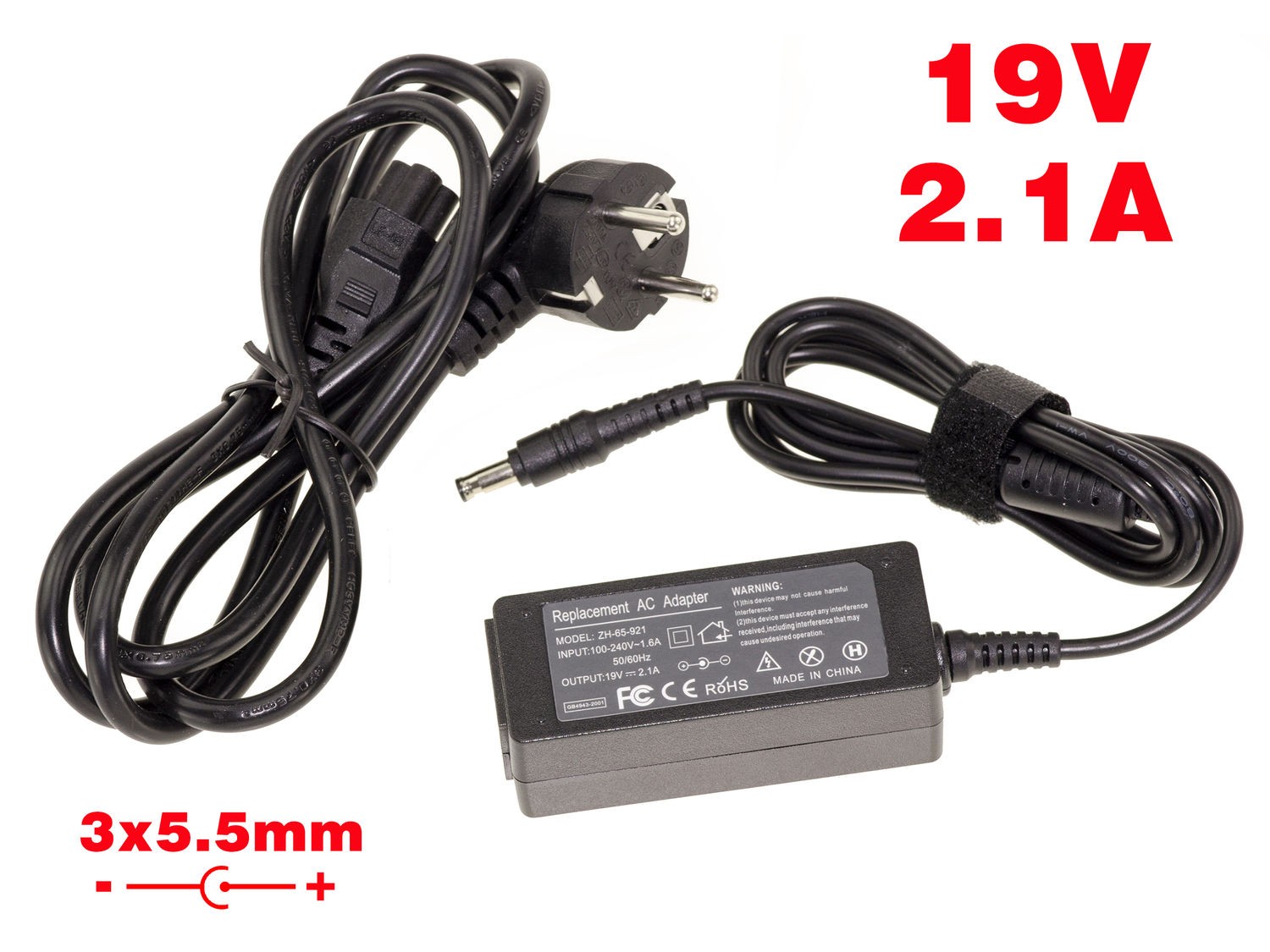Laptop Power Supply 19V 2.1A Connector 3x5.5mm - Compatible With Samsung