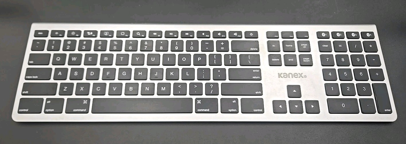 Kanex K166-1013 MultiSync Aluminum Bluetooth Full Size Keyboard w/Numeric keypad