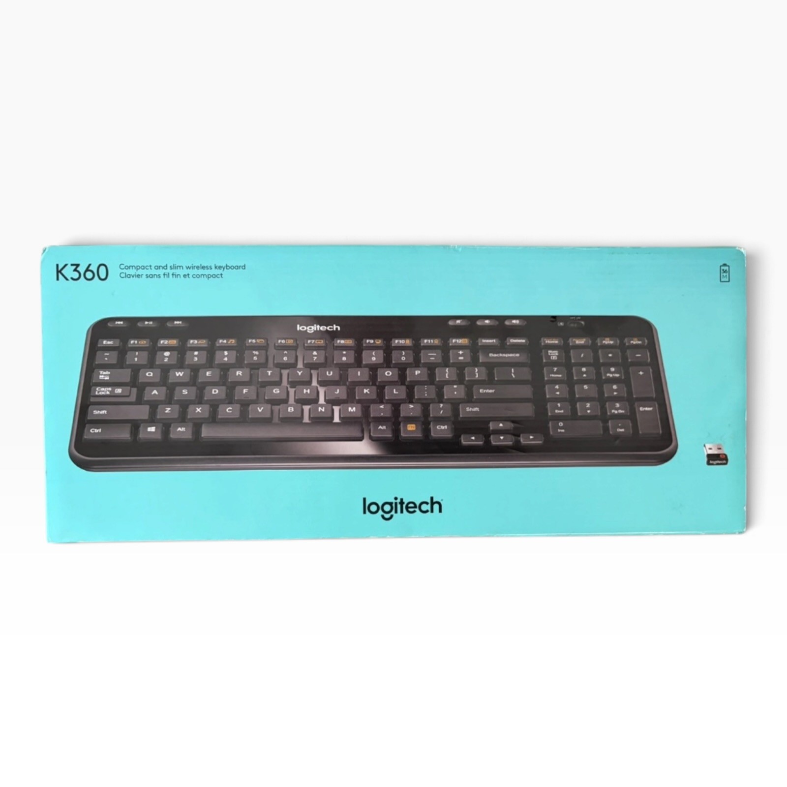 Logitech K360 Full-Size Compact Wireless USB Desktop Keyboard Still In Box New