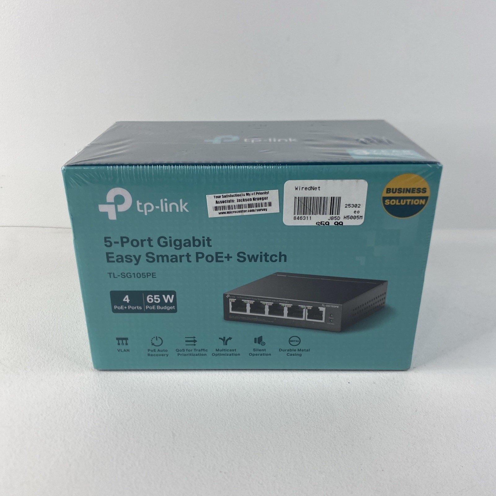 TP-Link 5-Port Gigabit Easy Smart PoE+ Switch (TL-SG105PE) Brand New