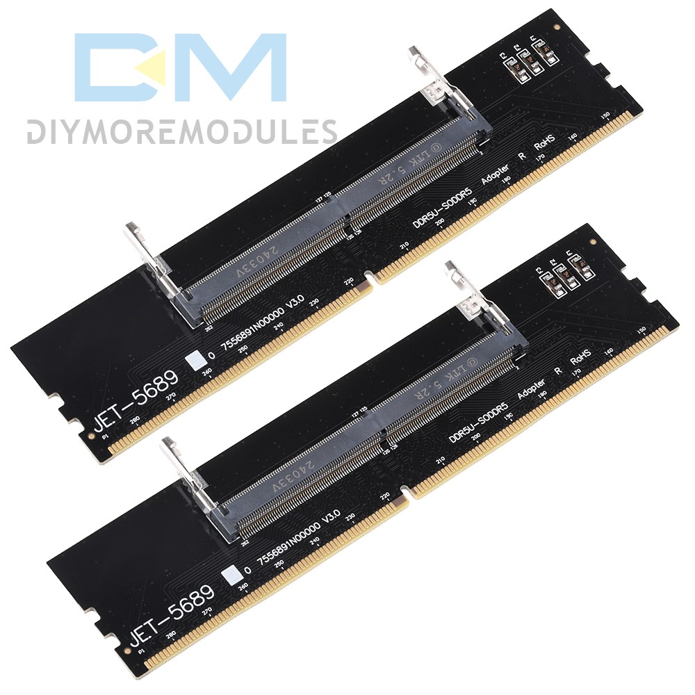 2PCS Laptop DDR5 RAM to Desktop Adapter Card Memory Tester SO-DIMM to PC DDR5