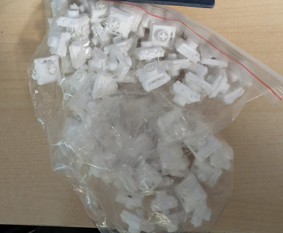 Kailh Elements White Series Low Profile Mechanical Keyboard Switches POM x90