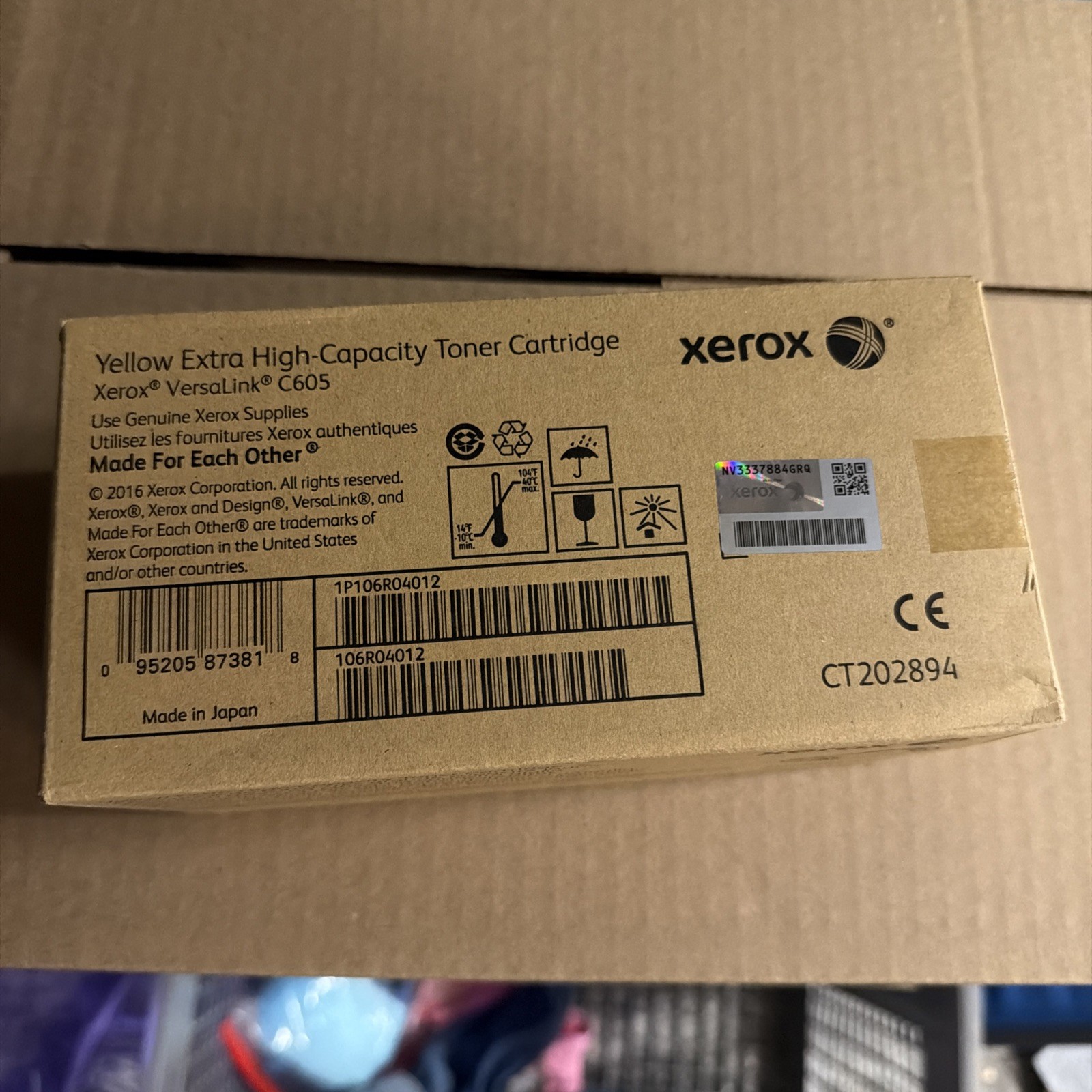 Genuine OEM Xerox 106R03918 Extra High Capacity Yellow Toner (2019 date) C600