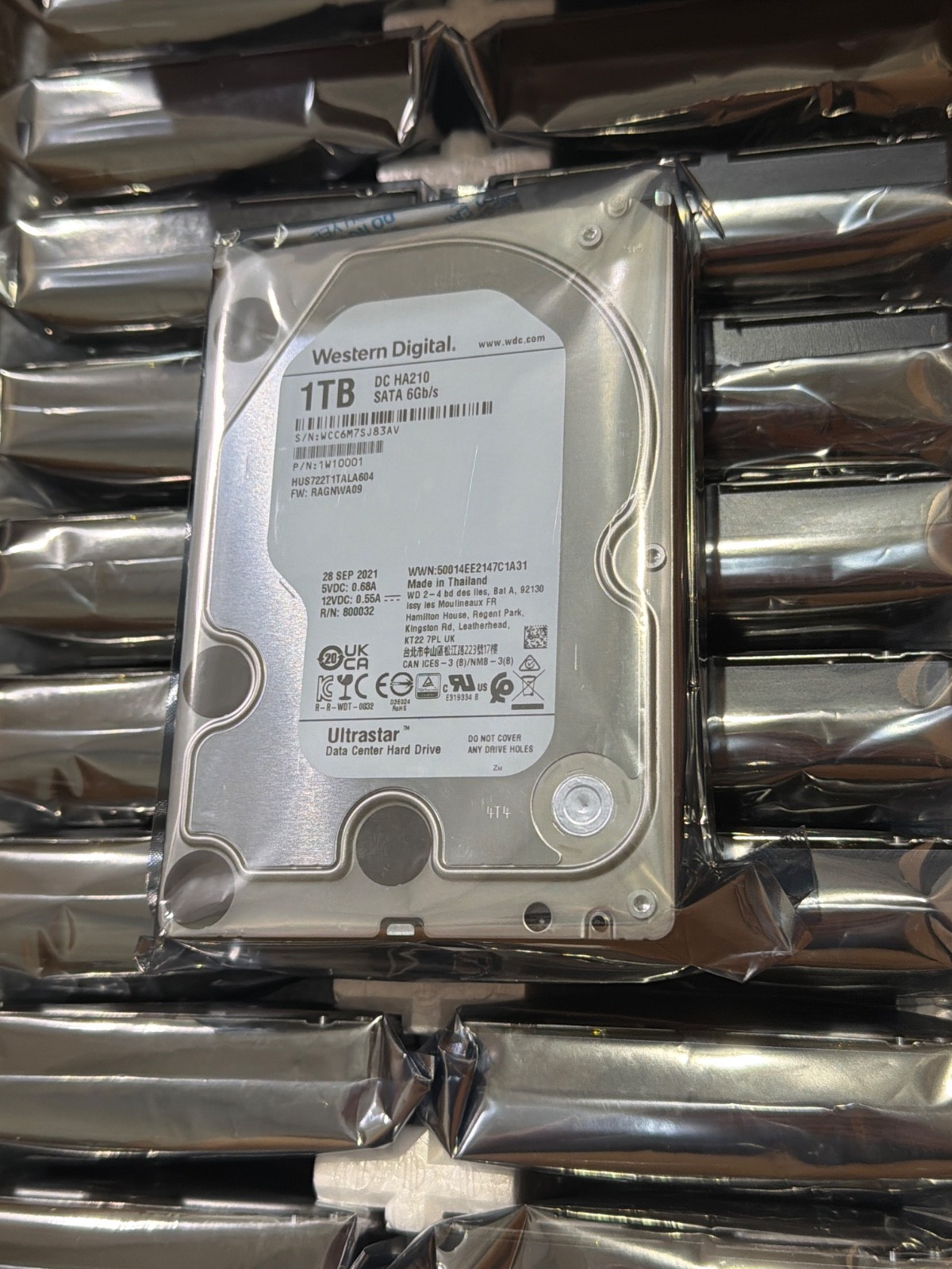 HGST Ultrastar DC HA210 1TB SATA 7.2K Hard Drive 1W10001 HUS722T1TALA604 SEALED✅