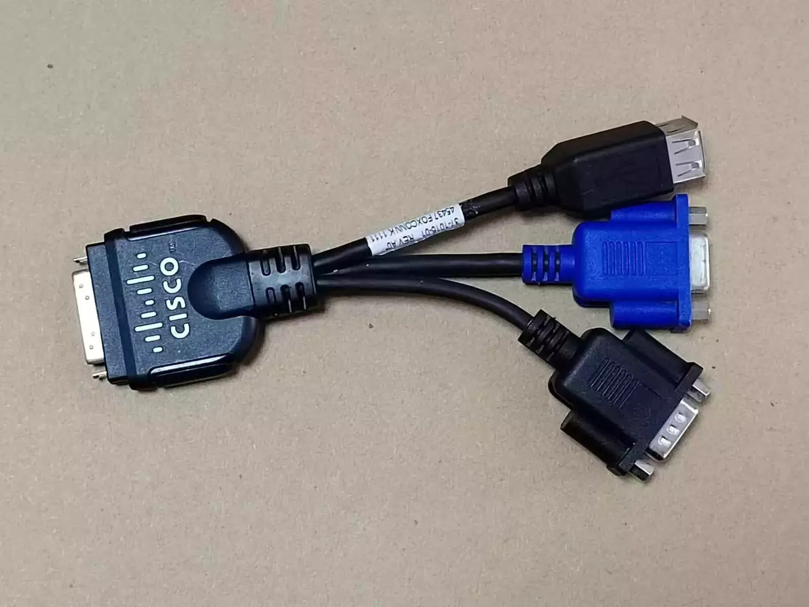 for Cisco UCS VGA DB9 RS232 USB Dongle Cable Adapter 37-1016-01 45437 Rev A0