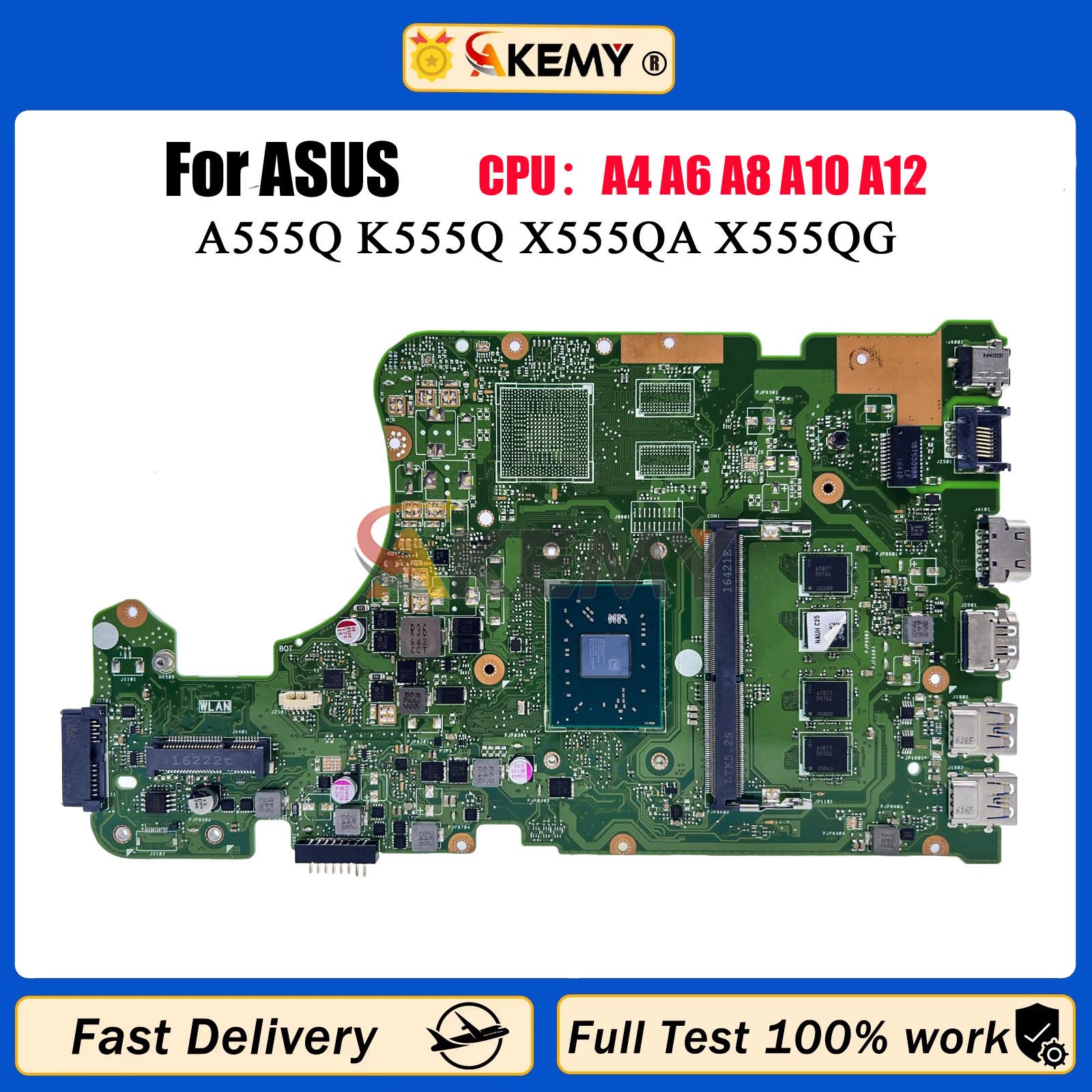X555QA Motherboard For ASUS A555Q X555Q X555QG X555BP X555DA X555BA Tests OK