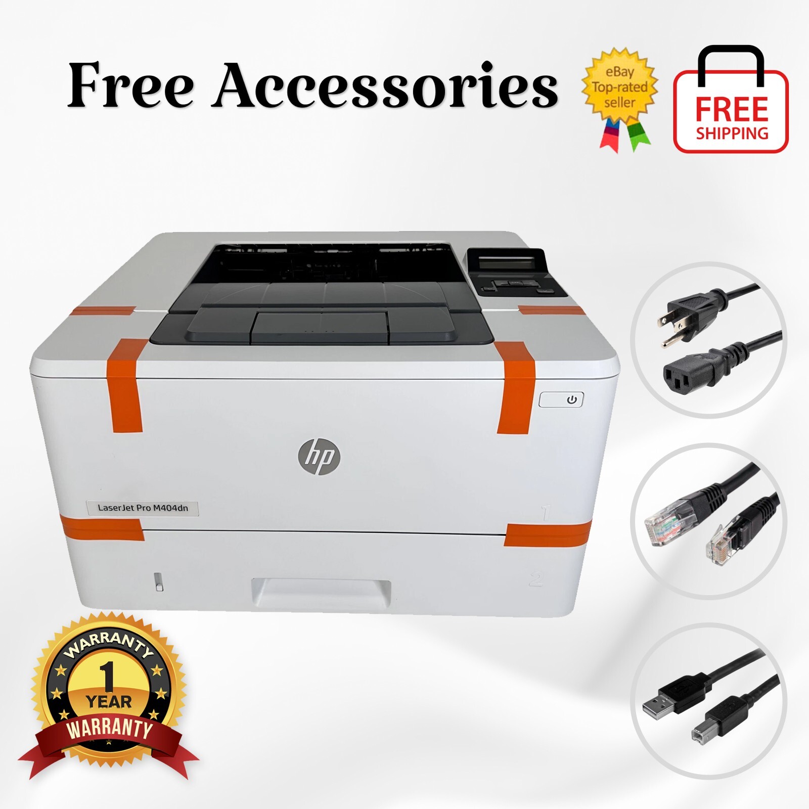Great Condition⬆️HP LaserJet Pro M404dn W1A53A Fast Duplex Network Laser Printer