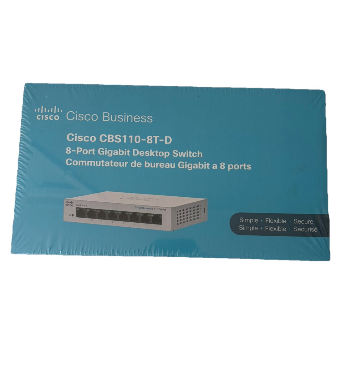 Cisco Business CBS110-8T-D Unmanaged Switch, 8 Port GE, Desktop, Squeezed Box