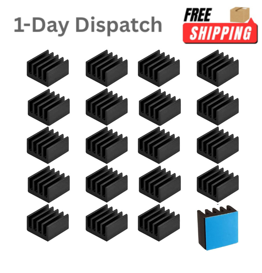 30Pcs Raspberry Pi Heatsink Kit Copper Aluminum Cooler Set for Pi 2 3 4 5 B+