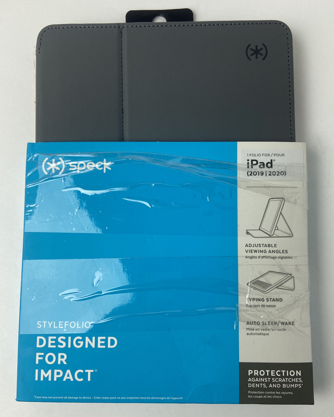 Speck Brand StyleFolio iPad Case Stand Gray Grey 2019 2020 Charcoal Grey Stormy