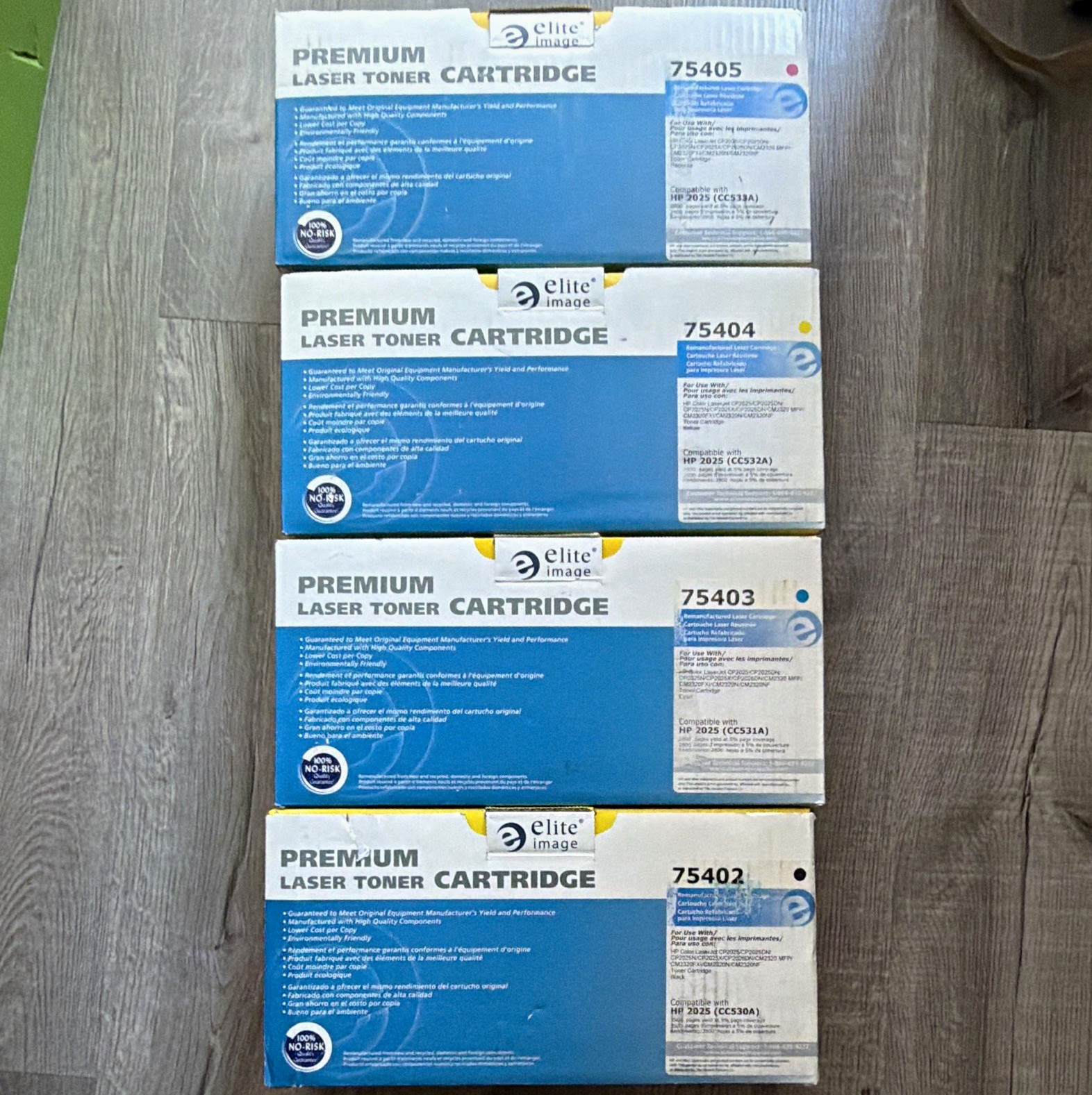 HP 2025 Toner Set CC530A CC531A CC532A CC533A CMYK – Elite Image