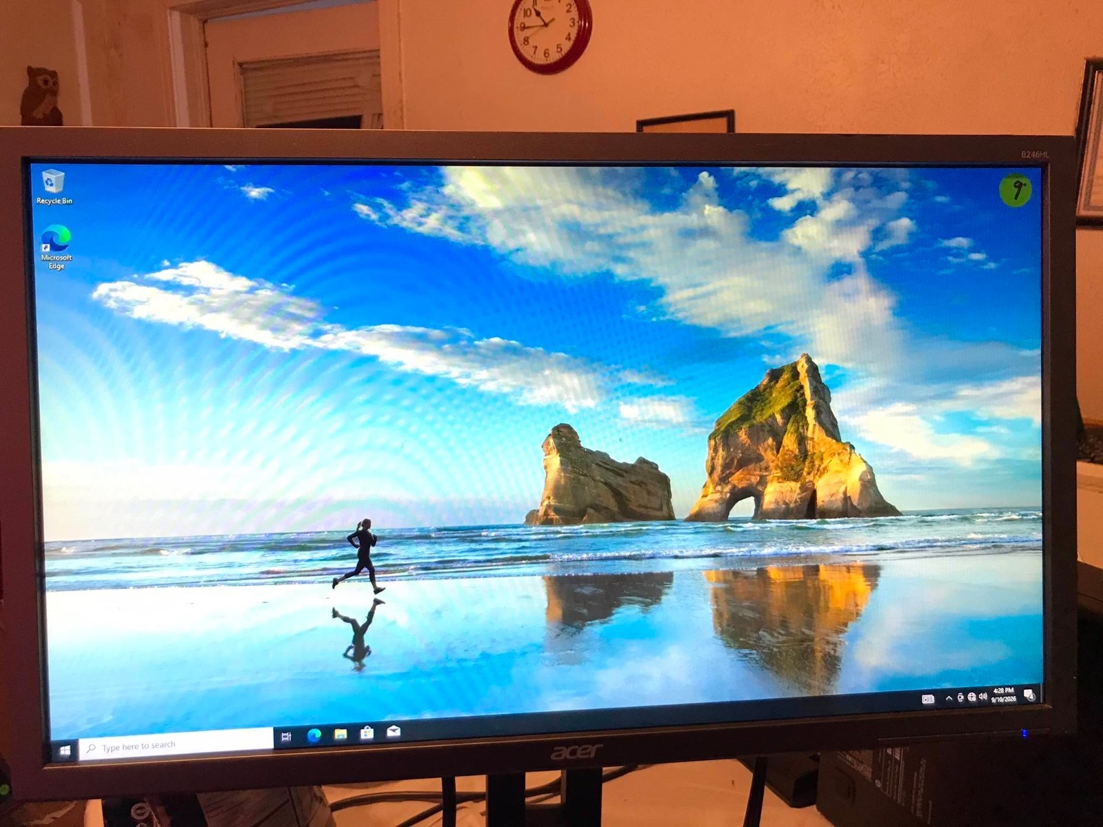 Acer B246HL ymdpr 24" 1080p LED Monitor DP DVI VGA Stand Cord Tested