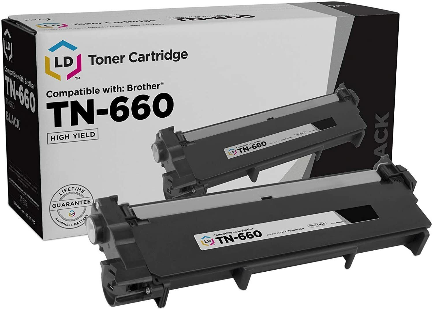 LD Comp Black Laser Cartridge for Brother Toner TN660 DCP-L2520DW HL-L2300D