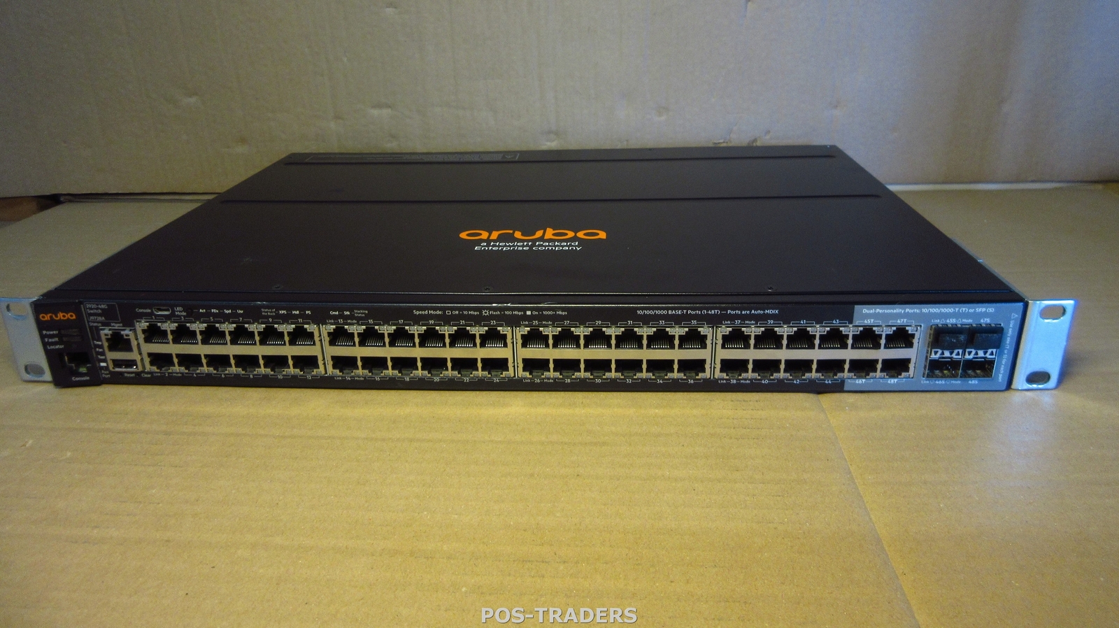 ARUBA HP J9728A 2920-48G 44-Port Gigabit Switch + 4x SFP + 1x J9739A 165W PSU