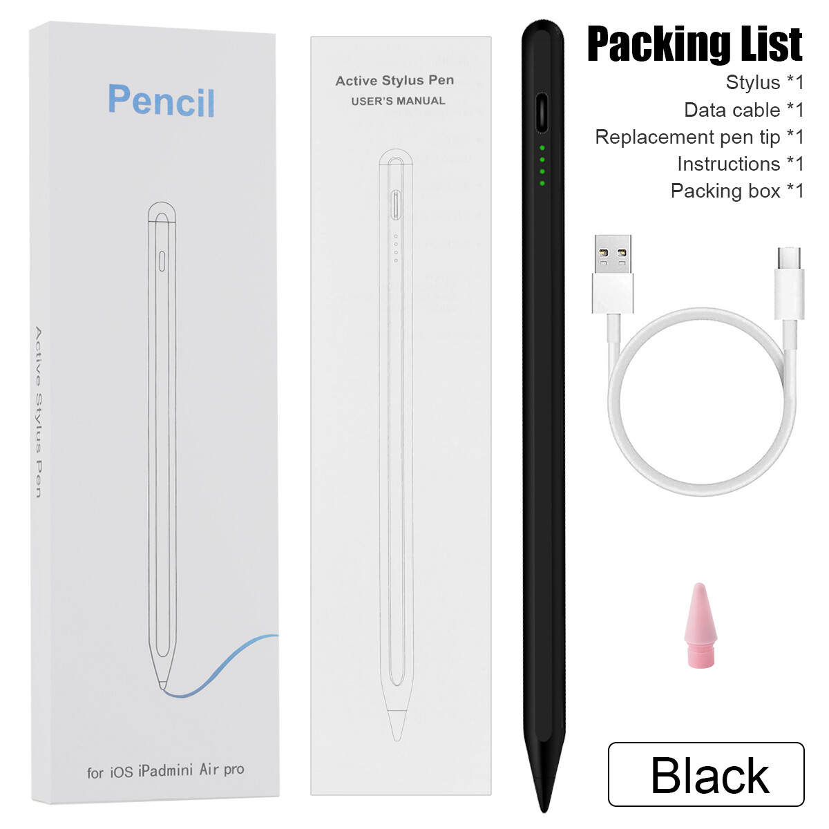 1st 2nd Generation Pencil Pen Stylus For Apple iPad 6th 7th 8th 9th 10th Gen +-