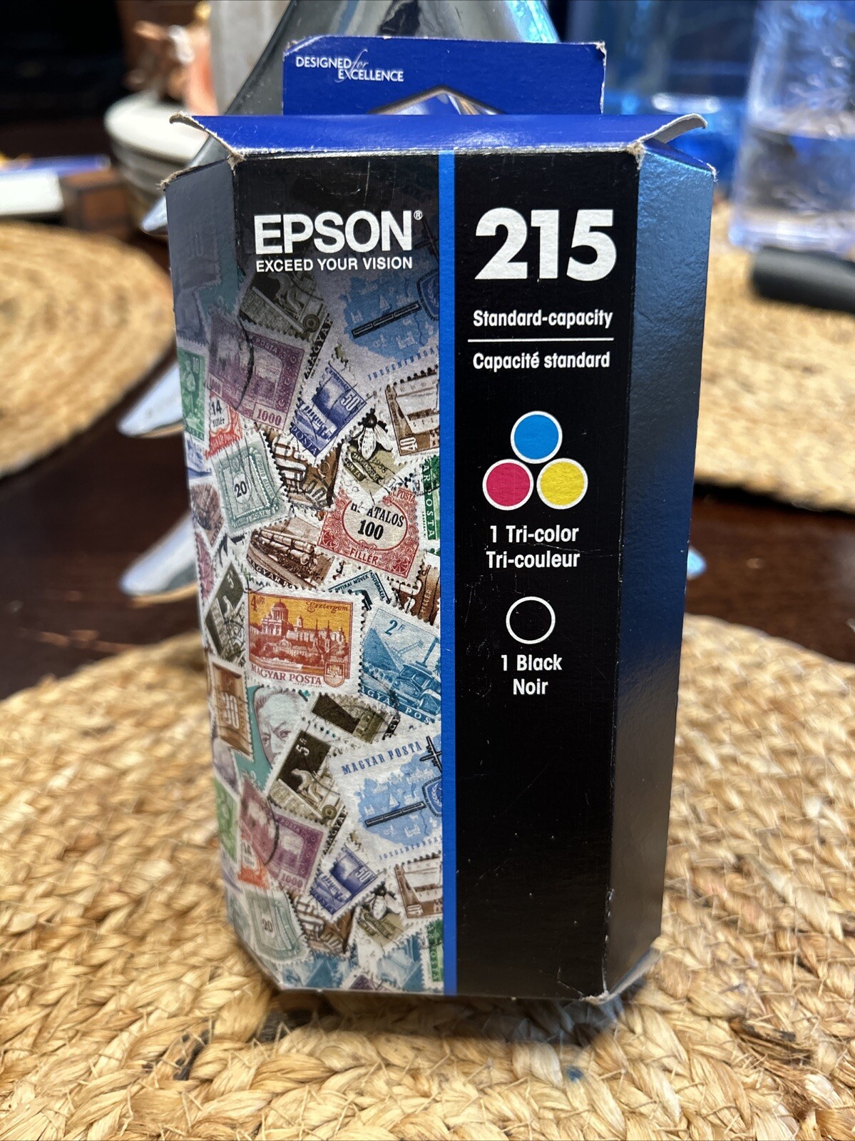 EPSON 215 Ink Standard Capacity Black & Tri Color Cartridge Combo T215120-BCS